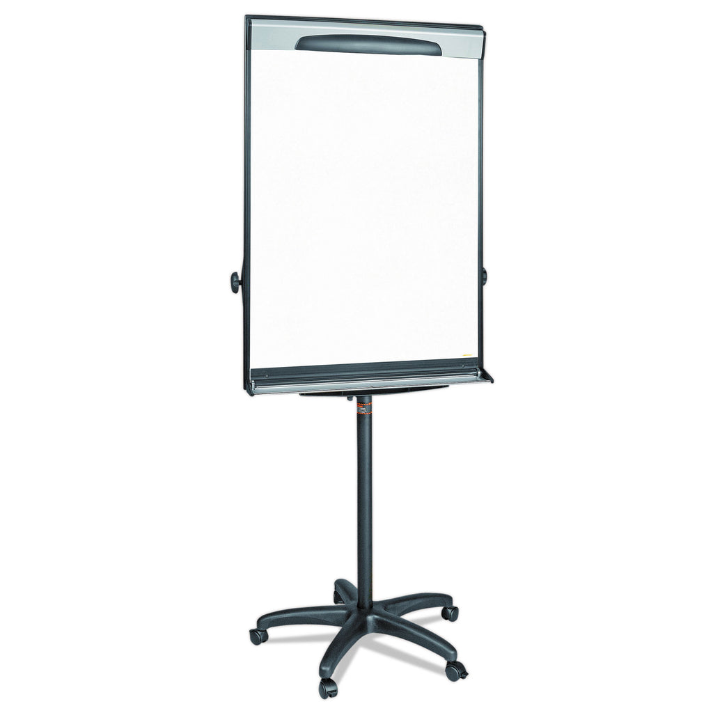 Tripod Extension Bar Magnetic Dry-Erase Easel, 69" to 78" High, Black/Silver