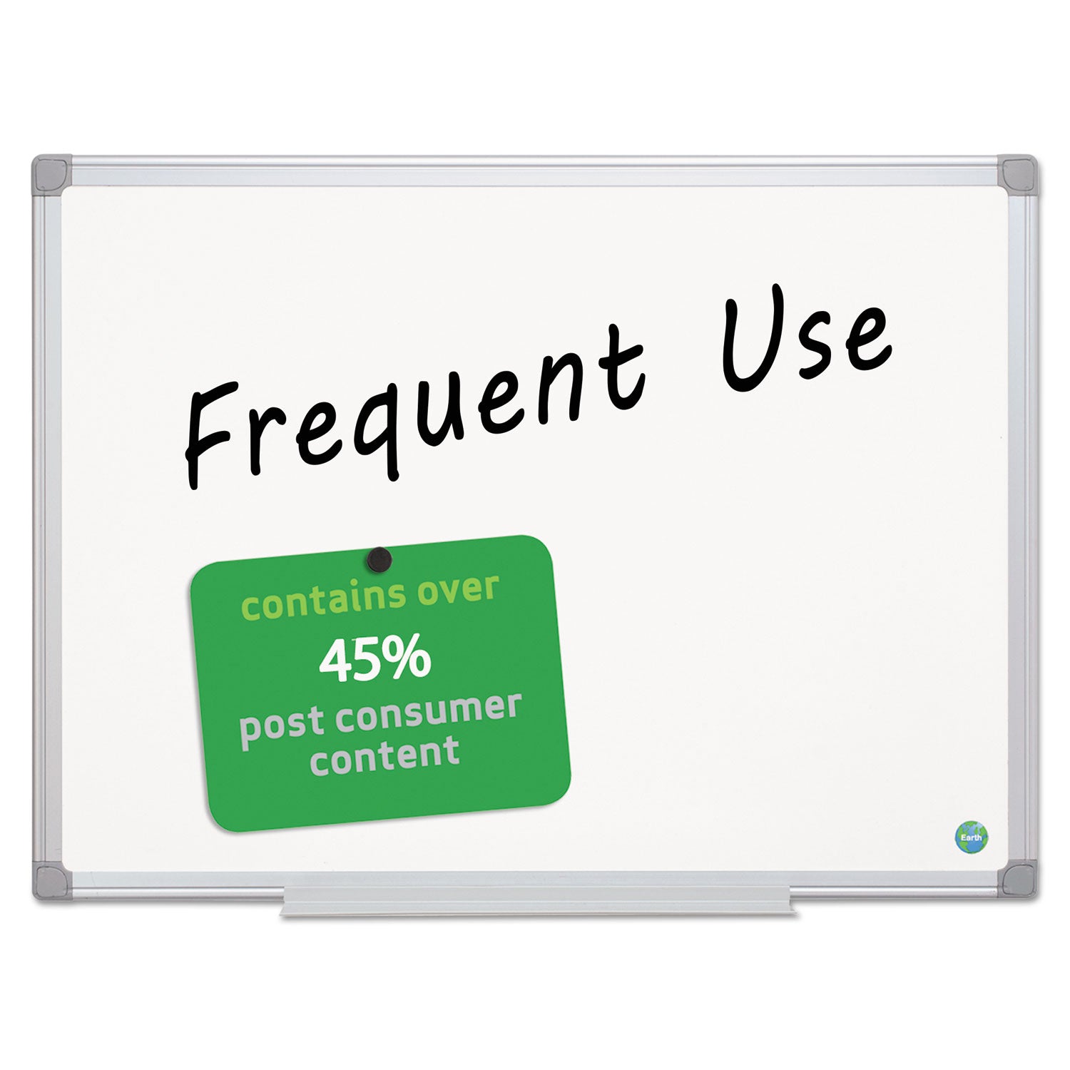 Earth Gold Ultra Magnetic Dry Erase Boards, 48 x 72, White Surface, Silver Aluminum Frame - 