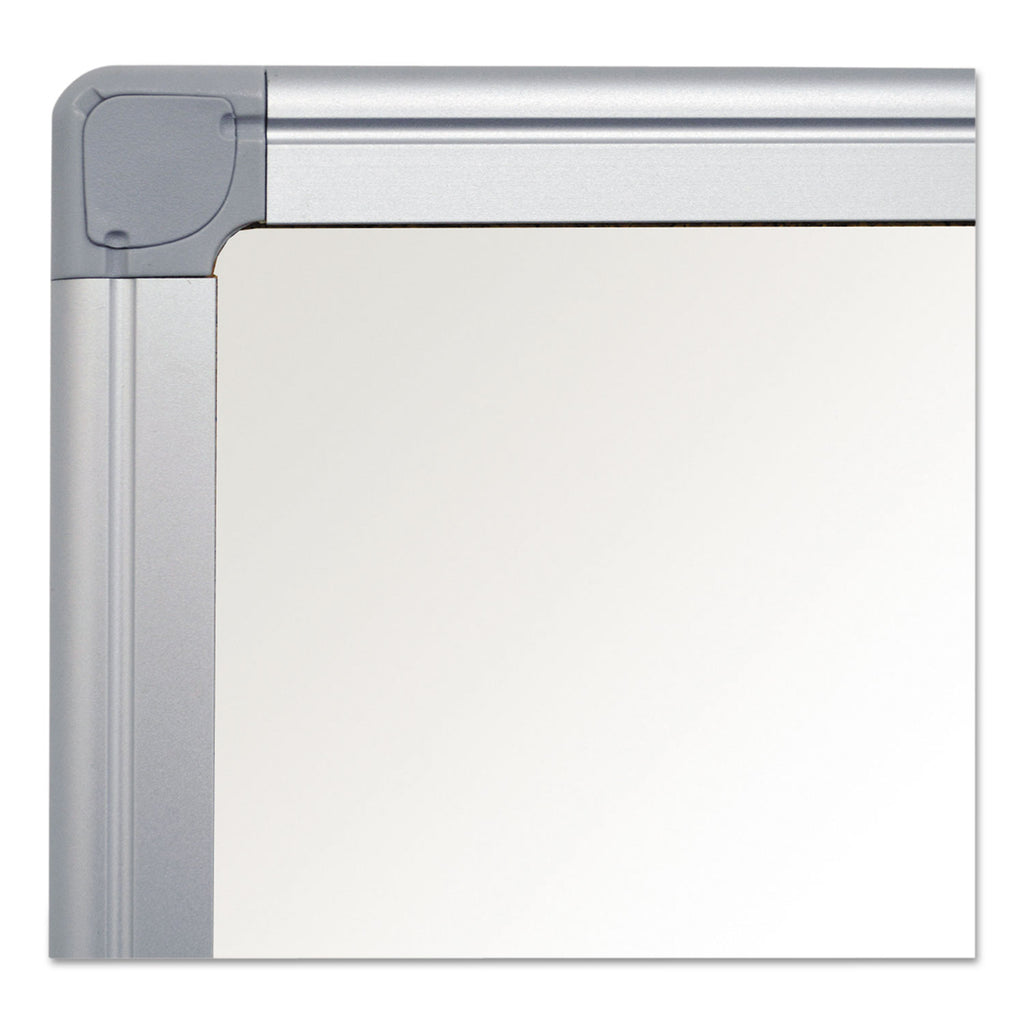 Earth Silver Easy-Clean Dry Erase Board, Reversible, 24 x 18, White Surface, Silver Aluminum Frame - 