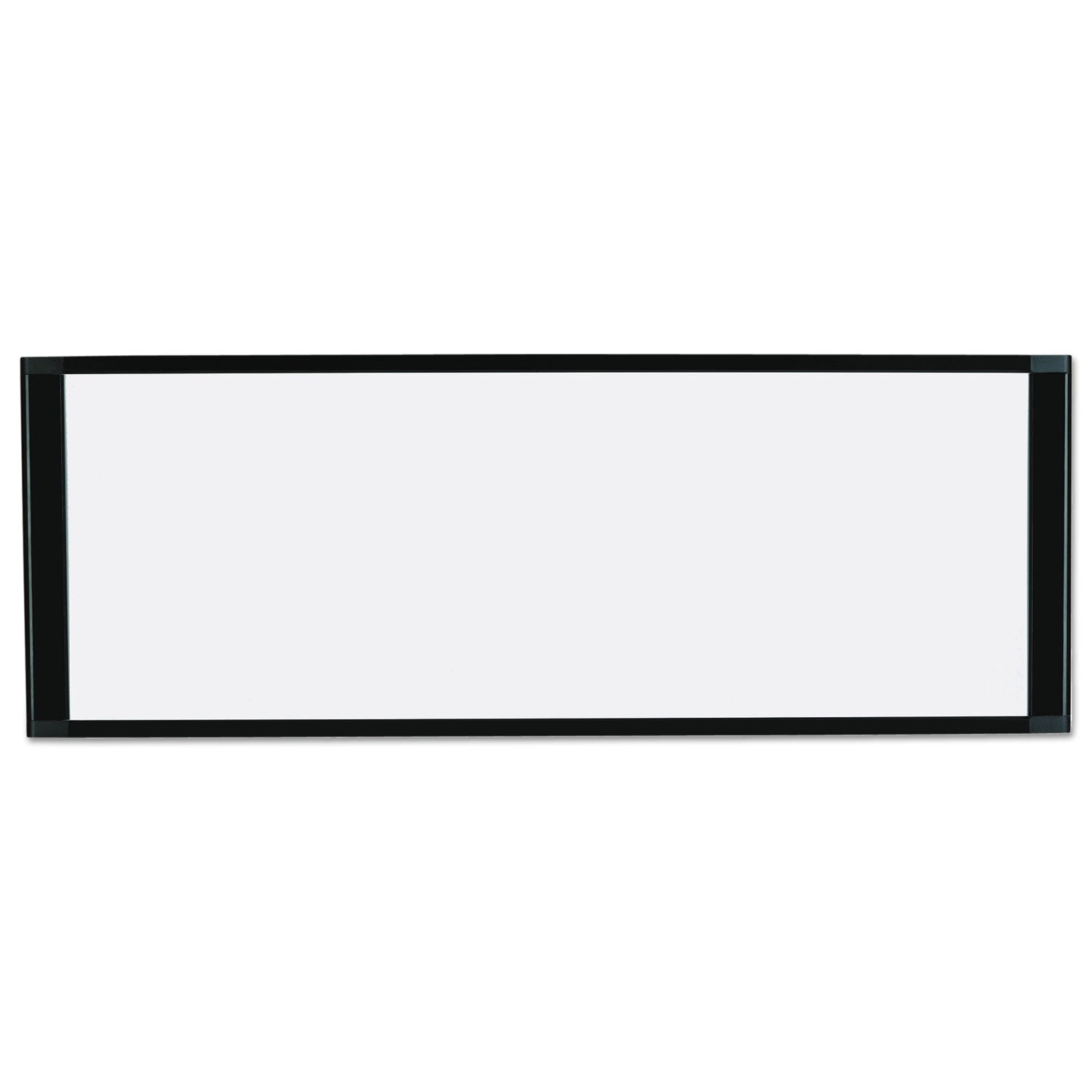 Cubicle Workstation Dry Erase Board, 36 x 18, White Surface, Black Aluminum Frame - 