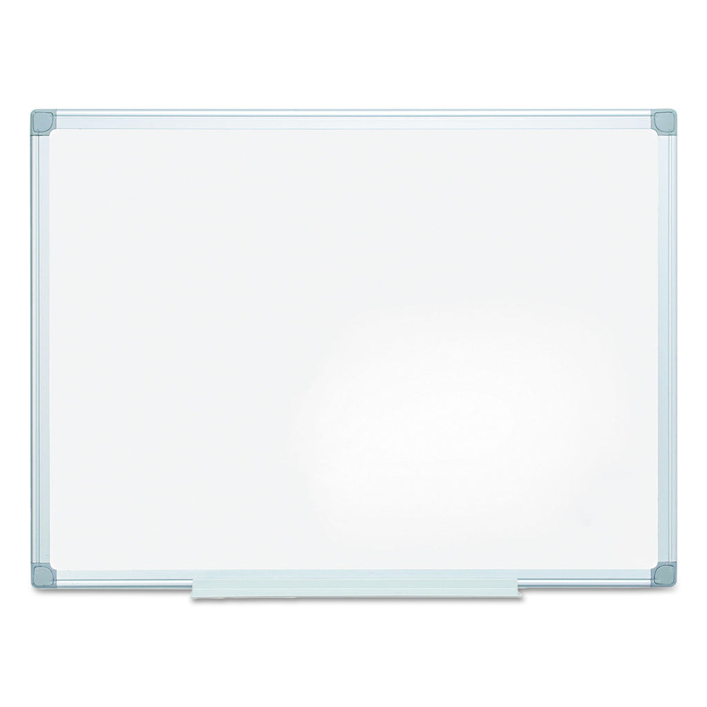Earth Silver Easy-Clean Dry Erase Board, Reversible, 48 x 36, White Surface, Silver Aluminum Frame - 