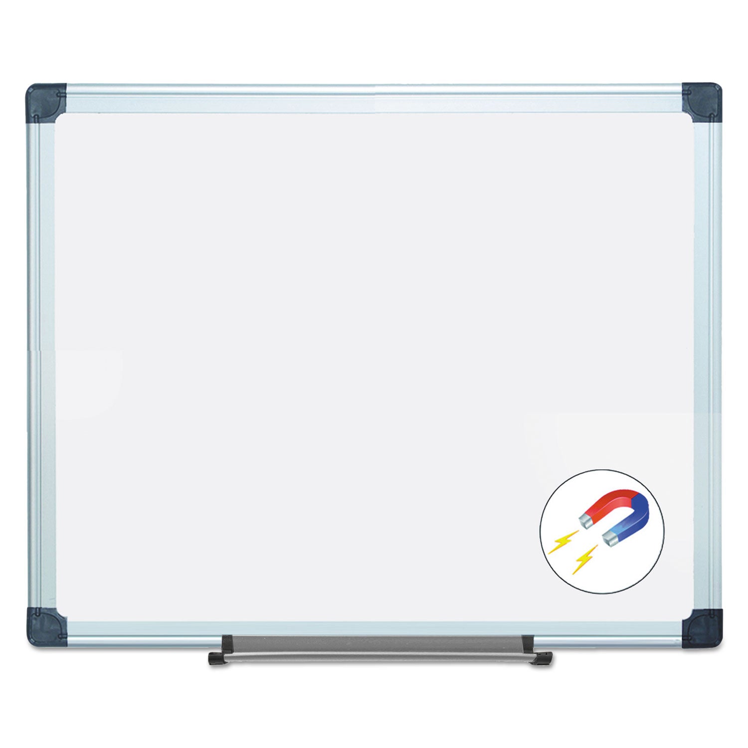 Value Lacquered Steel Magnetic Dry Erase Board, 24 x 36, White Surface, Silver Aluminum Frame - 
