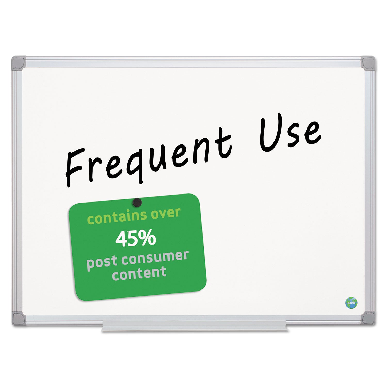 Earth Gold Ultra Magnetic Dry Erase Boards, 36 x 48, White Surface, Silver Aluminum Frame - 