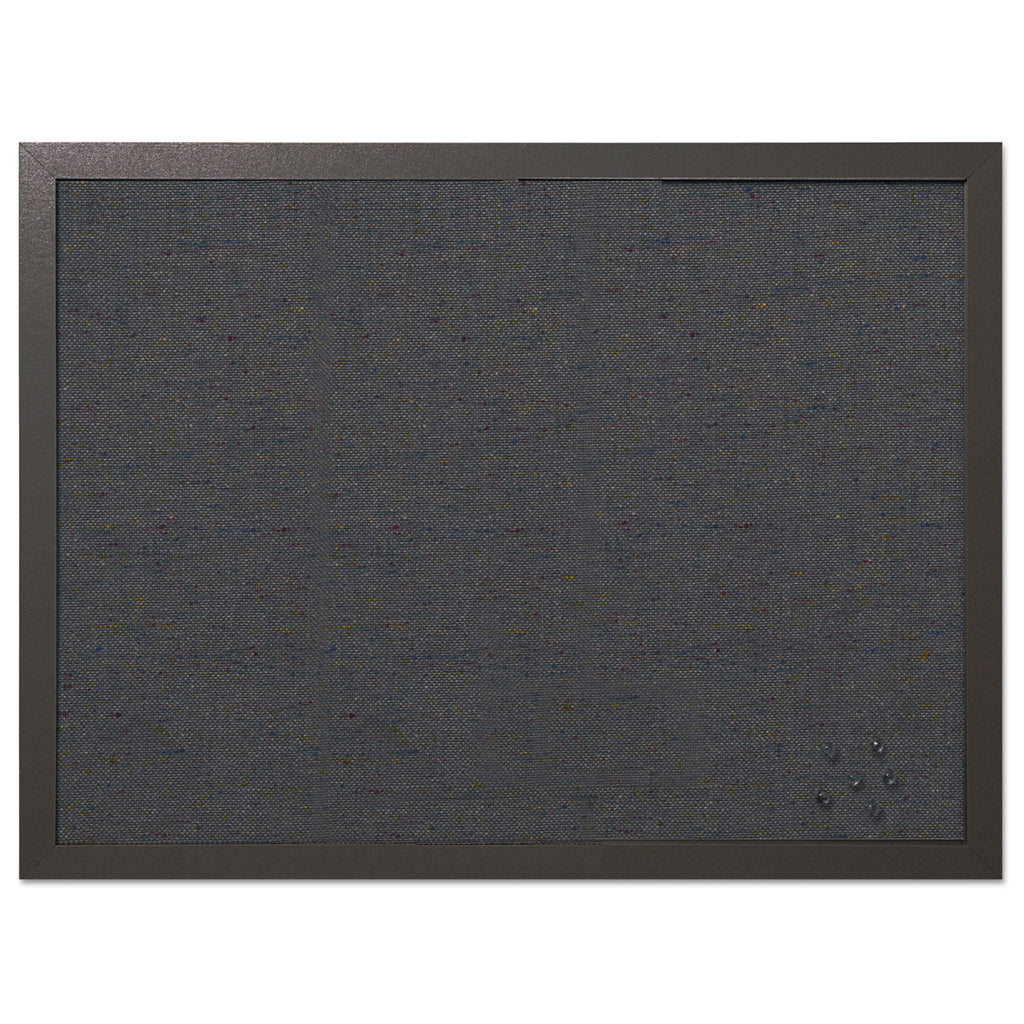 Designer Fabric Bulletin Board, 24 x 18, Black Surface, Black MDF Wood Frame