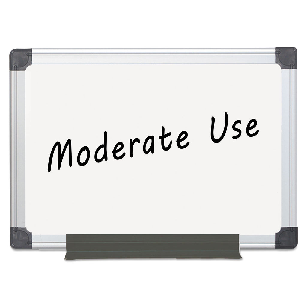 Value Melamine Dry Erase Board, 36 x 48, White Surface, Silver Aluminum Frame - 