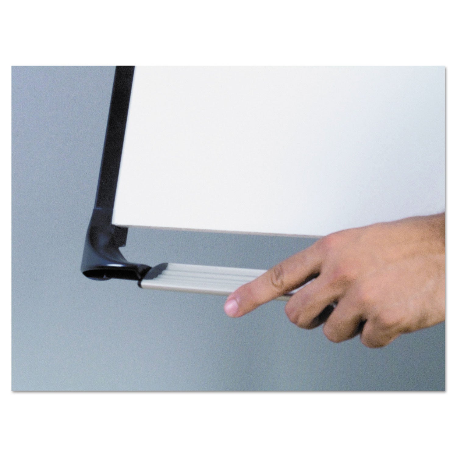 Tripod Extension Bar Magnetic Dry-Erase Easel, 39" to 72" High, Black/Silver - 