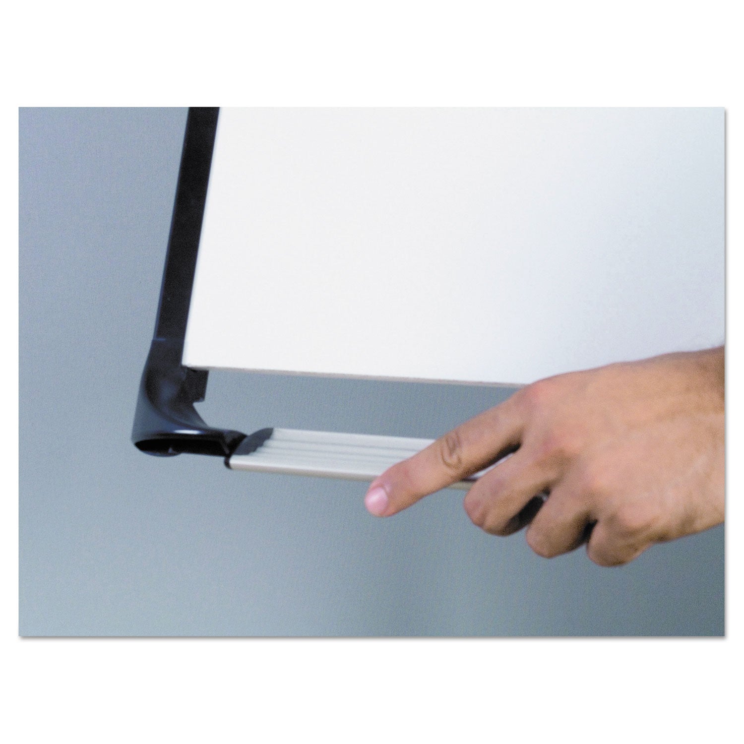 Tripod Extension Bar Magnetic Dry-Erase Easel, 39" to 72" High, Black/Silver