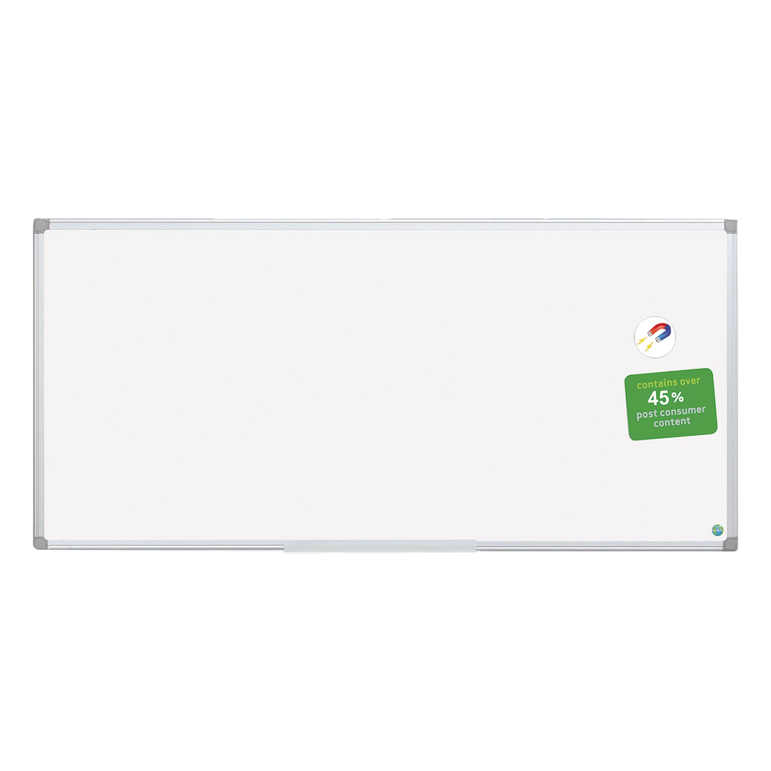 Earth Gold Ultra Magnetic Dry Erase Boards, 96 x 48, White Surface, Silver Aluminum Frame - 