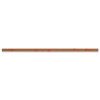 Cork Bulletin Bar, 24 x 1, Brown Surface, Silver Aluminum Frame