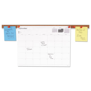cork-bulletin-bar-18-x-1-brown-surface-silver-aluminum-frame_unv43418 - 1
