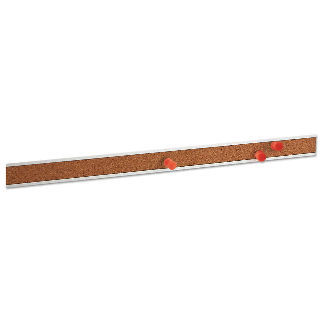 cork-bulletin-bar-36-x-1-brown-surface-silver-aluminum-frame_unv43436 - 3