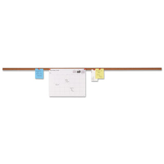 cork-bulletin-bar-48-x-1-brown-surface-silver-aluminum-frame_unv43448 - 1
