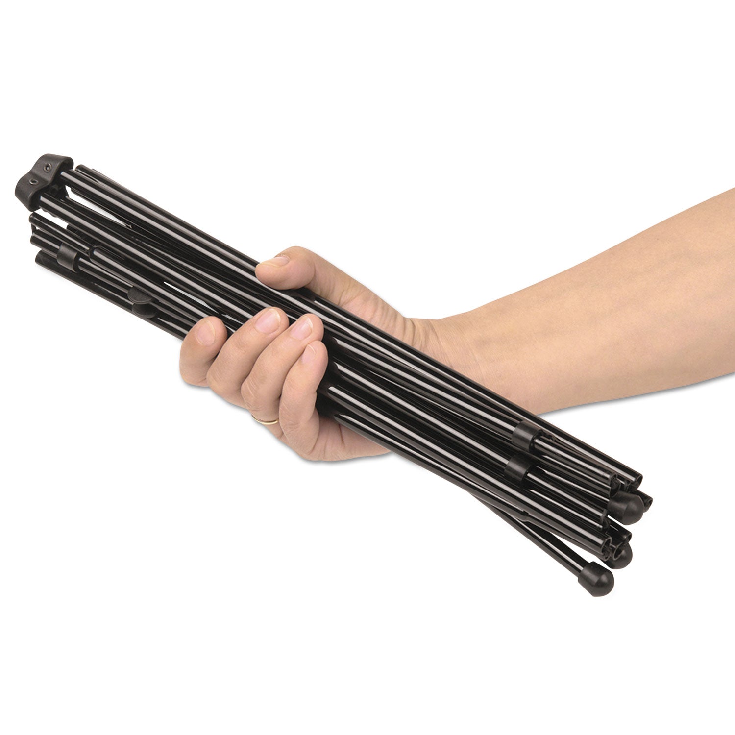 Instant Setup Foldaway Easel, Adjusts 15" to 61" High, Steel, Black - 