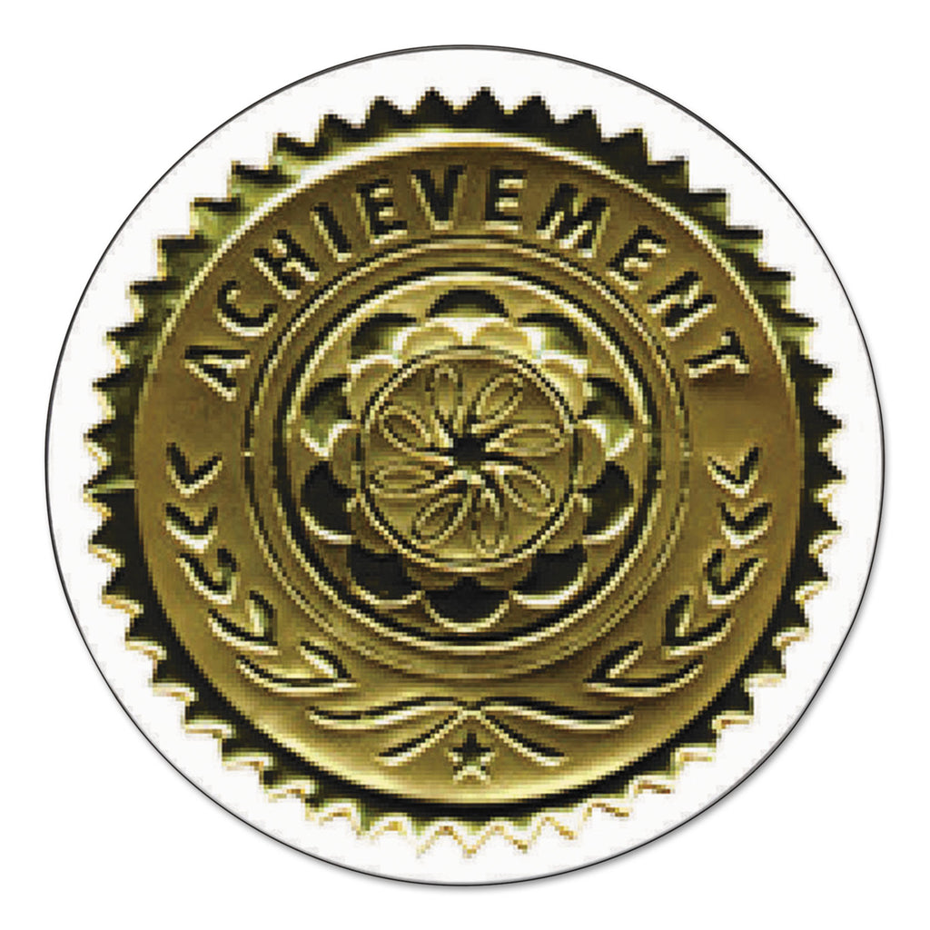 Certificate Seals, 1.75" dia, Gold, 3/Sheet, 5 Sheets/Pack - 