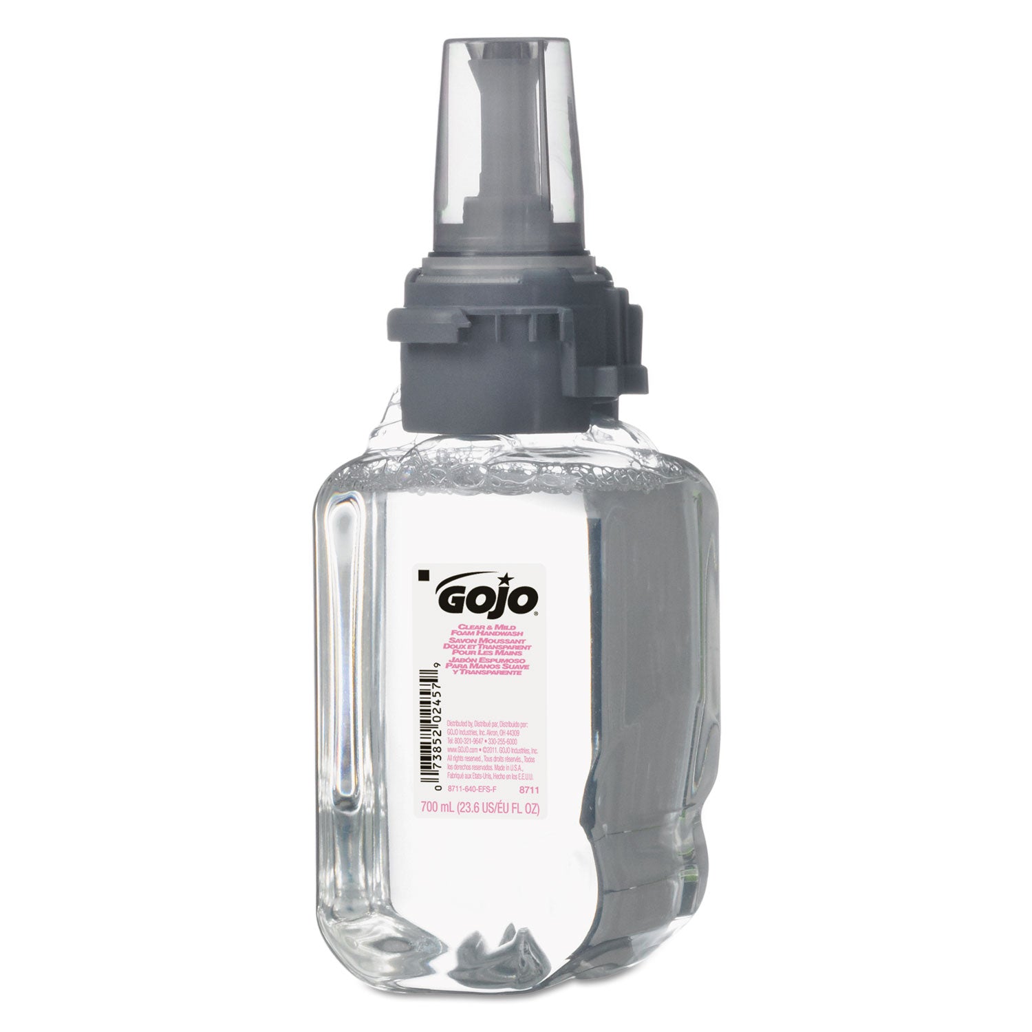 clear-and-mild-foam-handwash-refill-for-adx-7-dispenser-fragrance-free-700-ml-clear-4-carton_goj871104 - 1