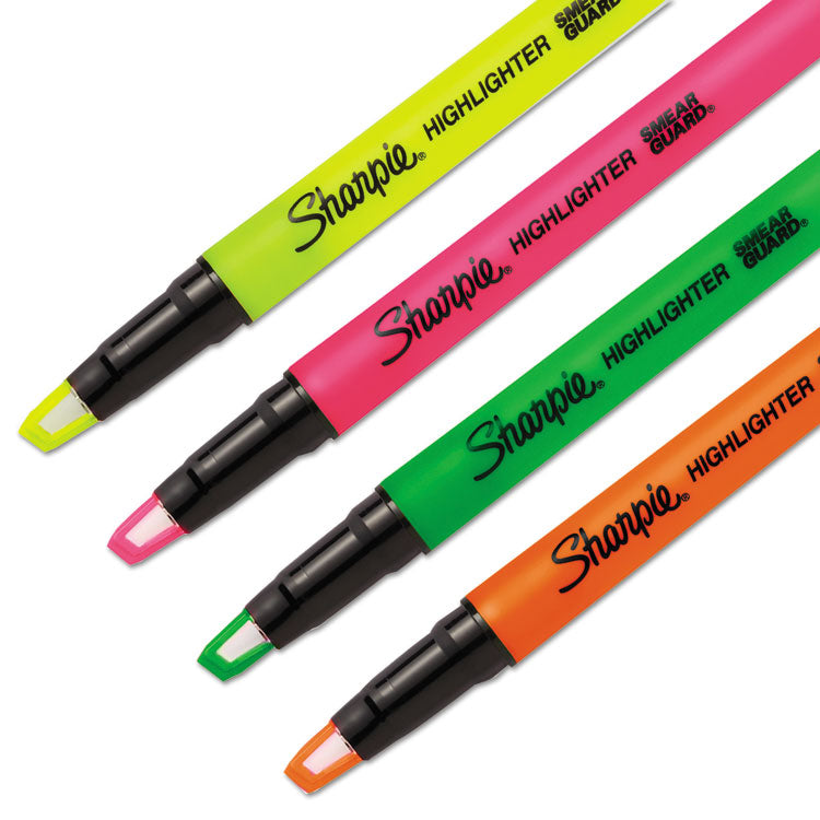 clearview-pen-style-highlighter-assorted-ink-colors-chisel-tip-assorted-barrel-colors-4-pack_san1950749 - 5