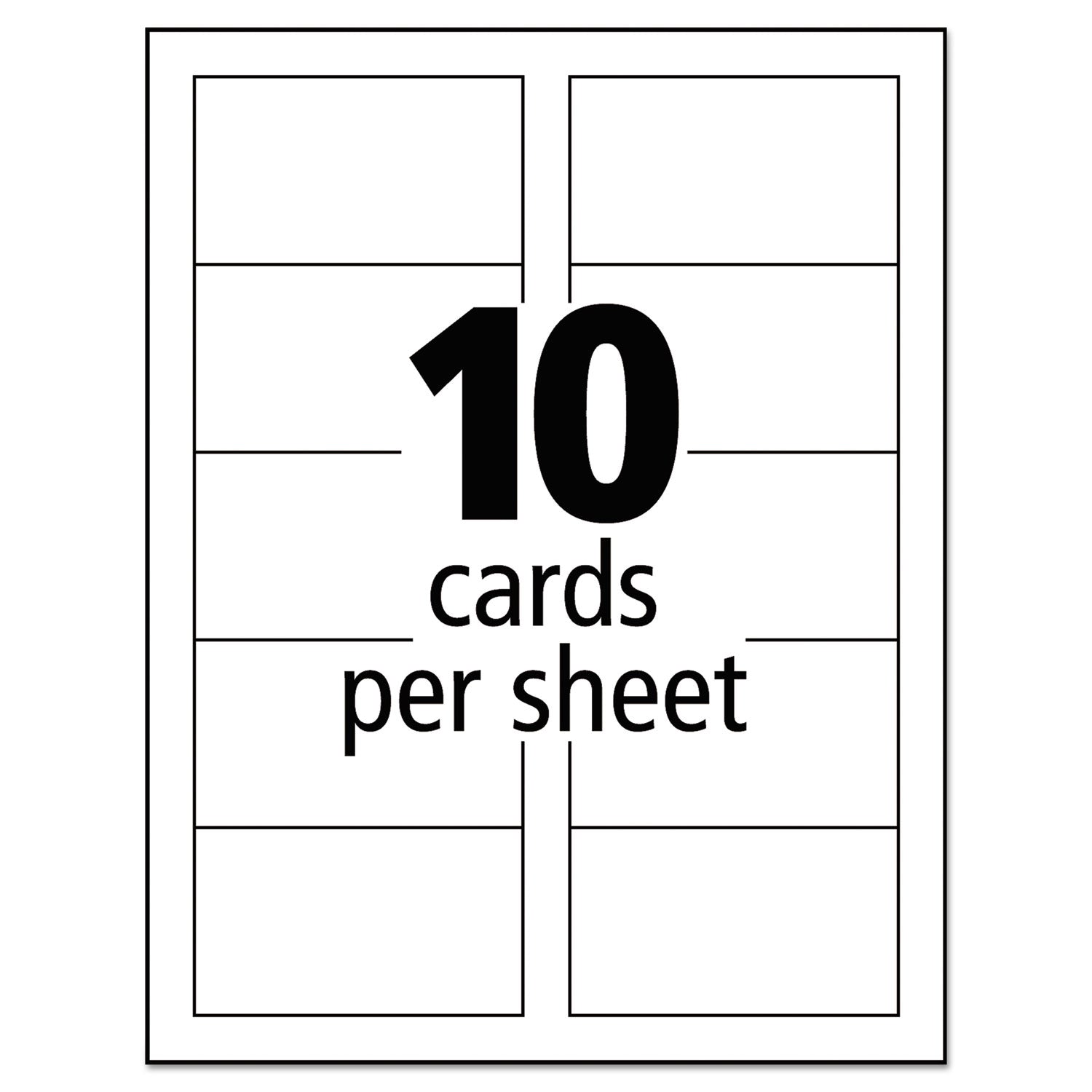 True Print Clean Edge Business Cards, Inkjet, 2 x 3.5, Glossy White, 200 Cards, 10 Cards Sheet, 20 Sheets/Pack