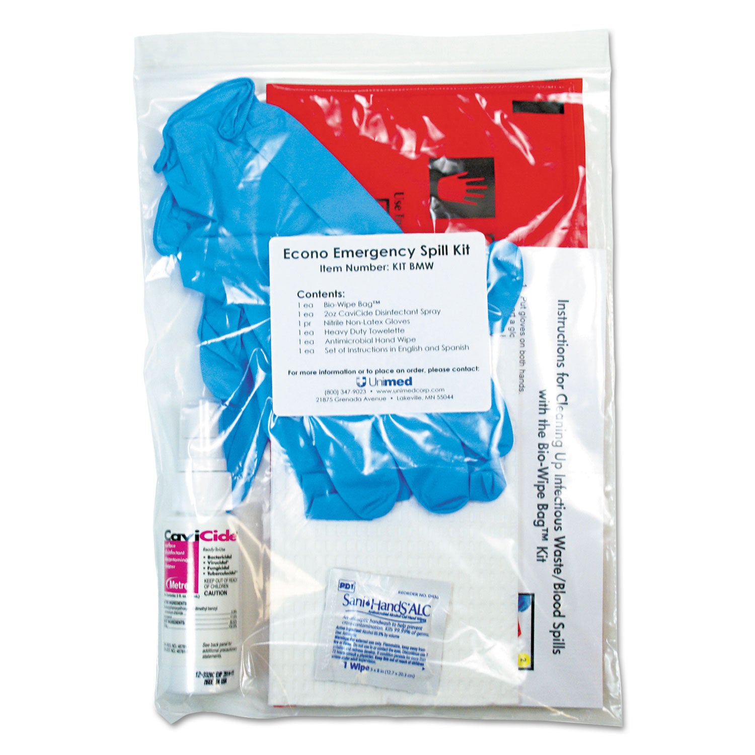 Unimed Econo Emergency Spill Kit - 1 Each