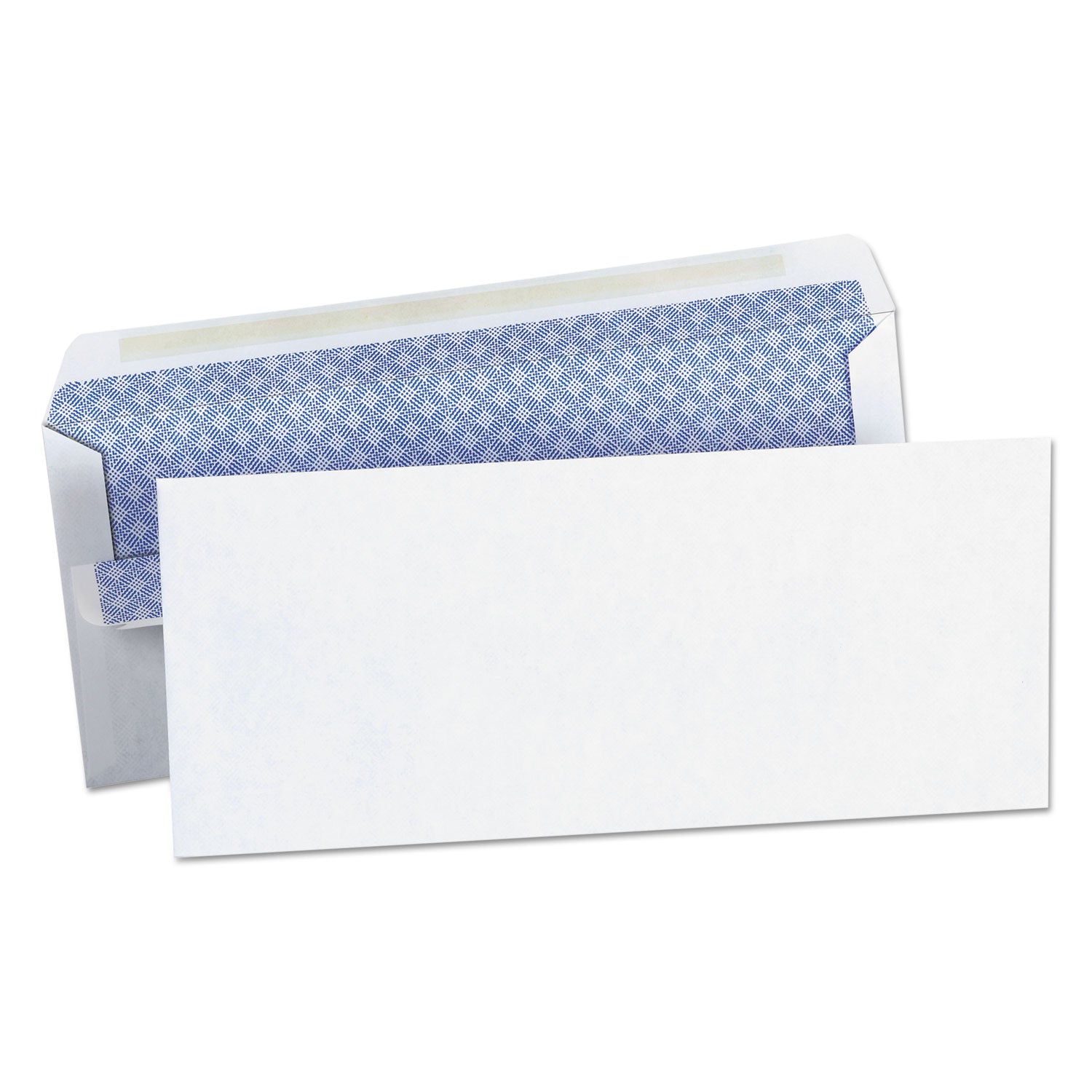 Self-Seal Security Tint Business Envelope, #10, Square Flap, Self-Adhesive Closure, 4.13 x 9.5, White, 500/Box - 