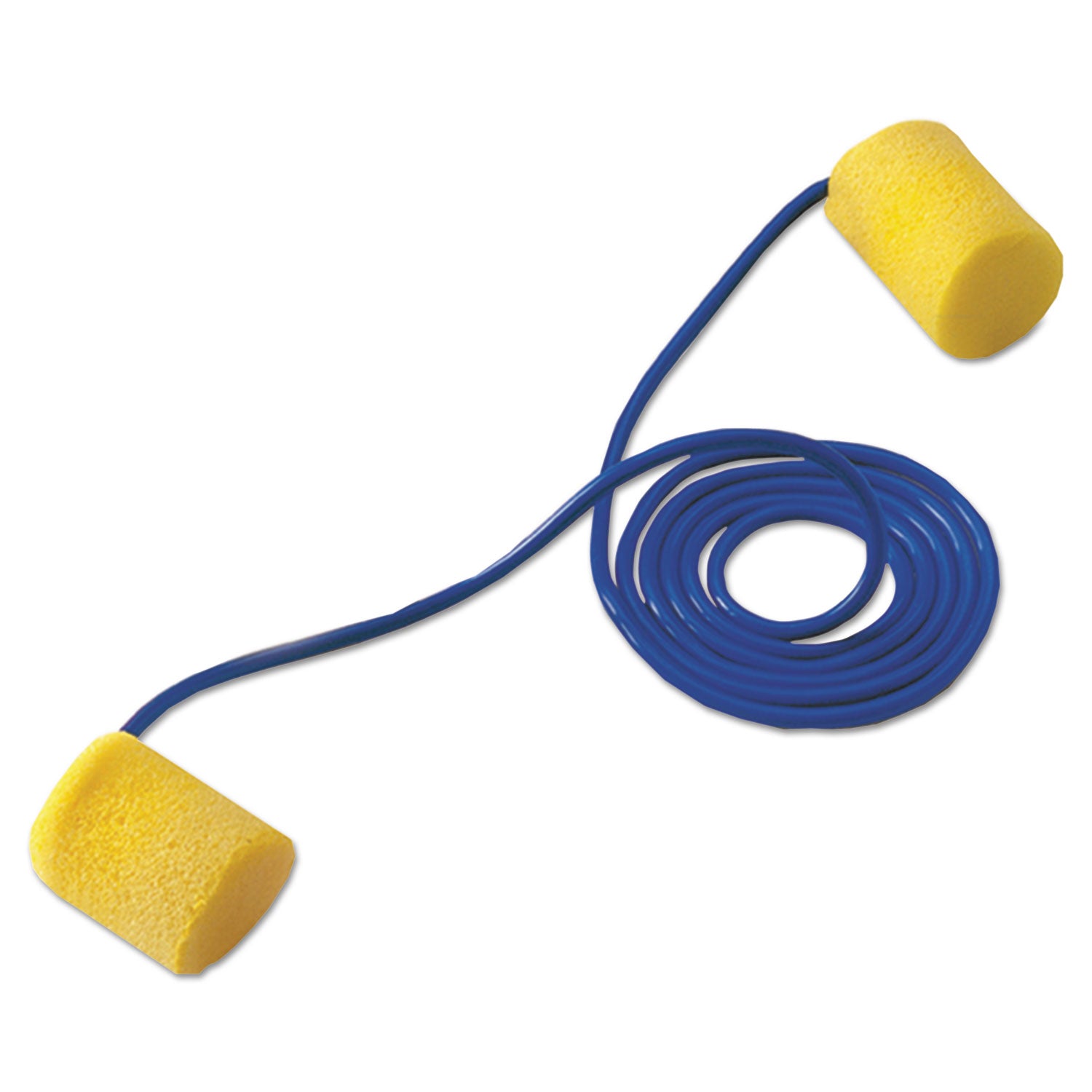 E-A-R Classic Earplugs, Corded, PVC Foam, Yellow, 200 Pairs/Box - 