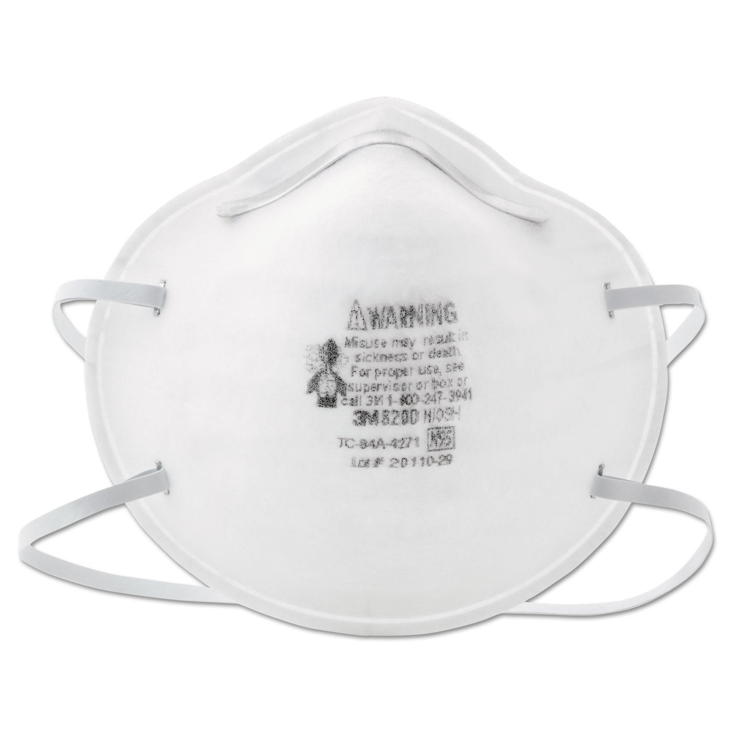 N95 Particle Respirator 8200 Mask, Standard Size, 20/Box - 1