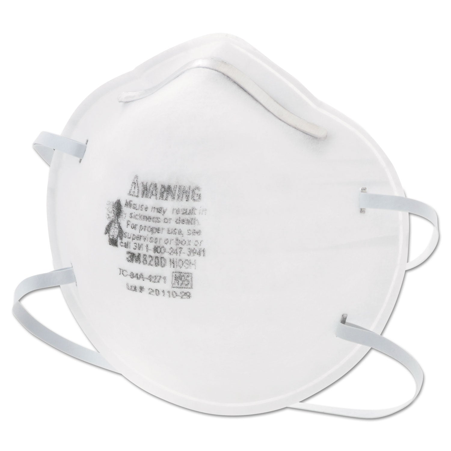 N95 Particle Respirator 8200 Mask, Standard Size, 20/Box - 3