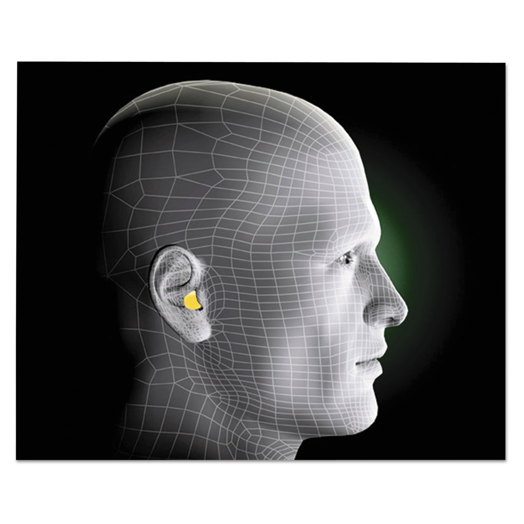 E-A-R Classic Earplugs, Pillow Paks, Cordless, PVC Foam, Yellow, 200 Pairs/Box