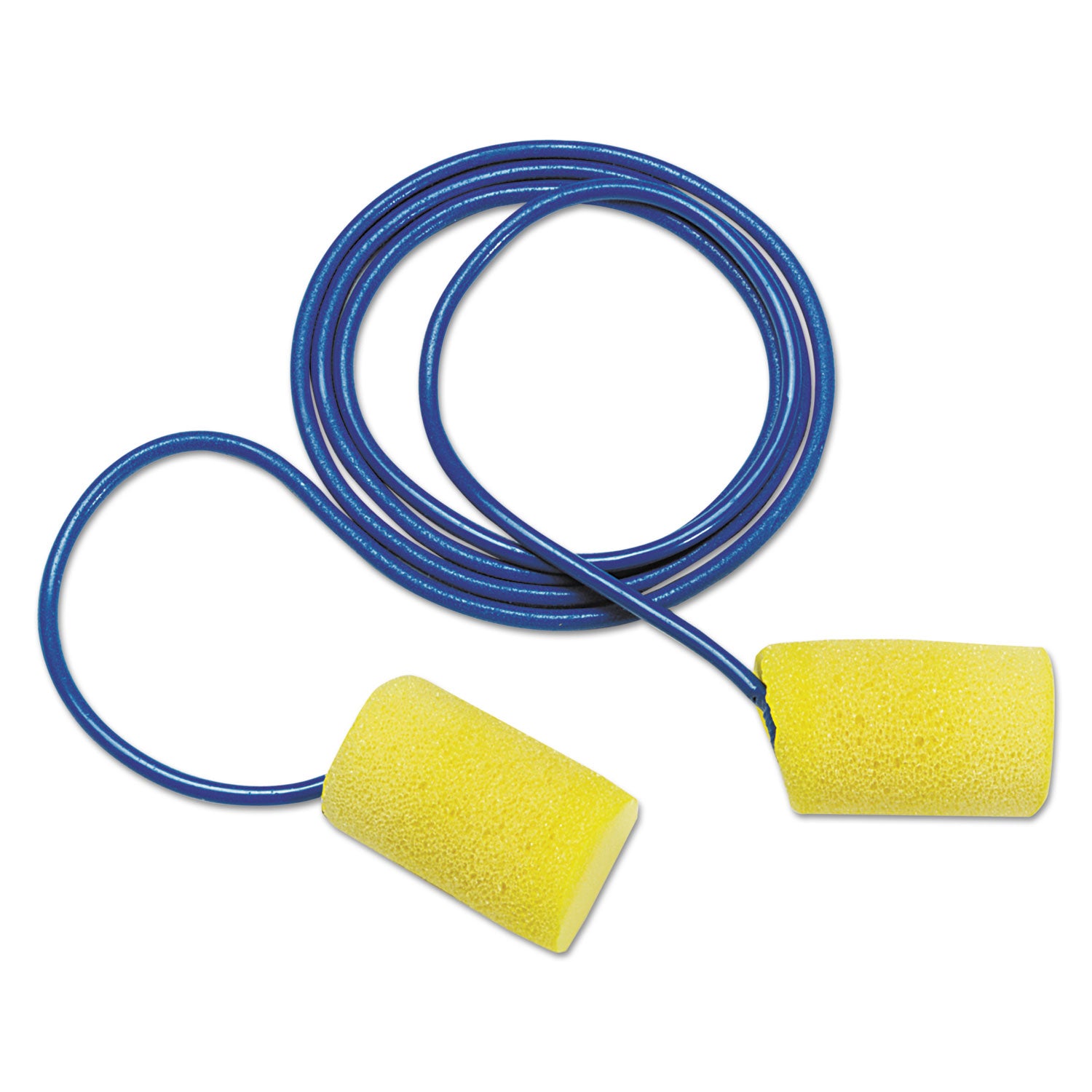 E-A-R Classic Earplugs, Corded, PVC Foam, Yellow, 200 Pairs/Box - 
