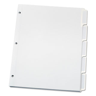 Custom Label Tab Dividers with Self-Adhesive Tab Labels, 5-Tab, 11 x 8.5, White, 25 Sets - 
