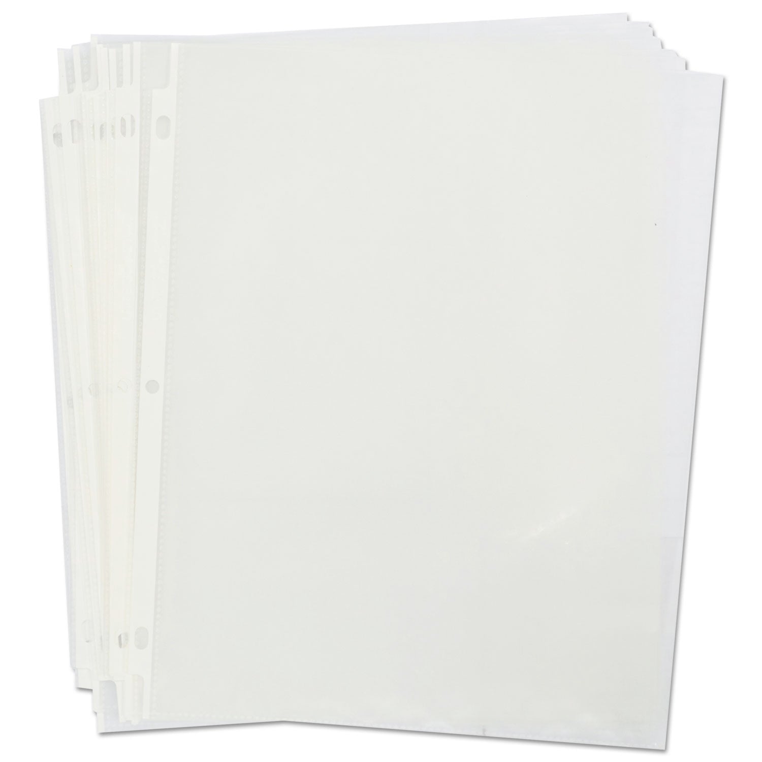 Top-Load Poly Sheet Protectors, Std Gauge, Nonglare, Clear, 50/Pack - 