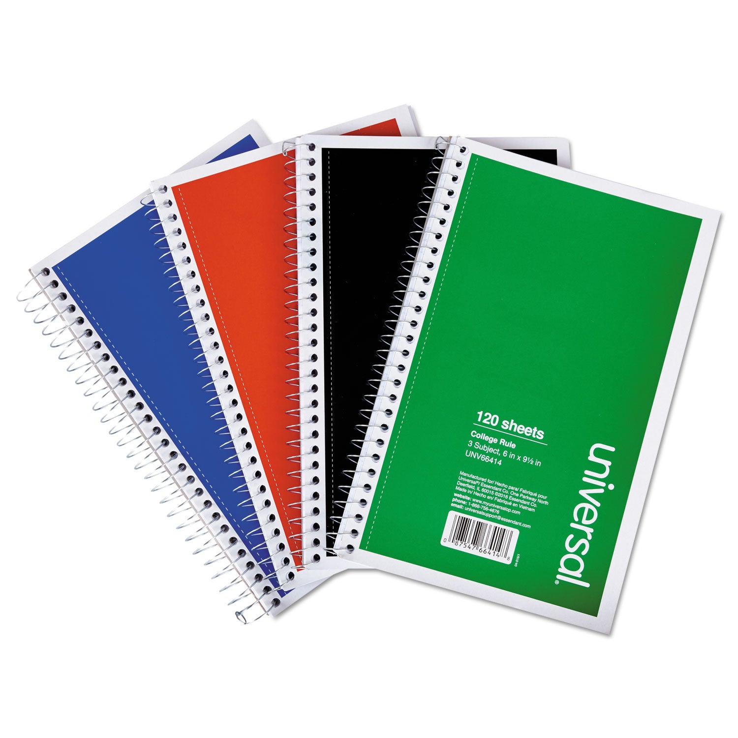 wirebound-notebook-3-subject-medium-college-rule-assorted-cover-colors-120-95-x-6-sheets-4-pack_unv66414 - 1