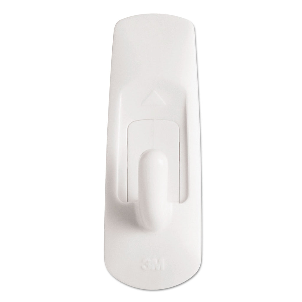 General Purpose Hooks, Small, Plastic, White, 1 lb Capacity, 24 Hooks and 28 Strips/Pack
