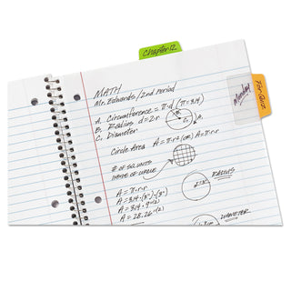 Ultra Tabs Repositionable Tabs, Standard: 2" x 1.5", 1/5-Cut, Assorted Neon Colors, 24/Pack