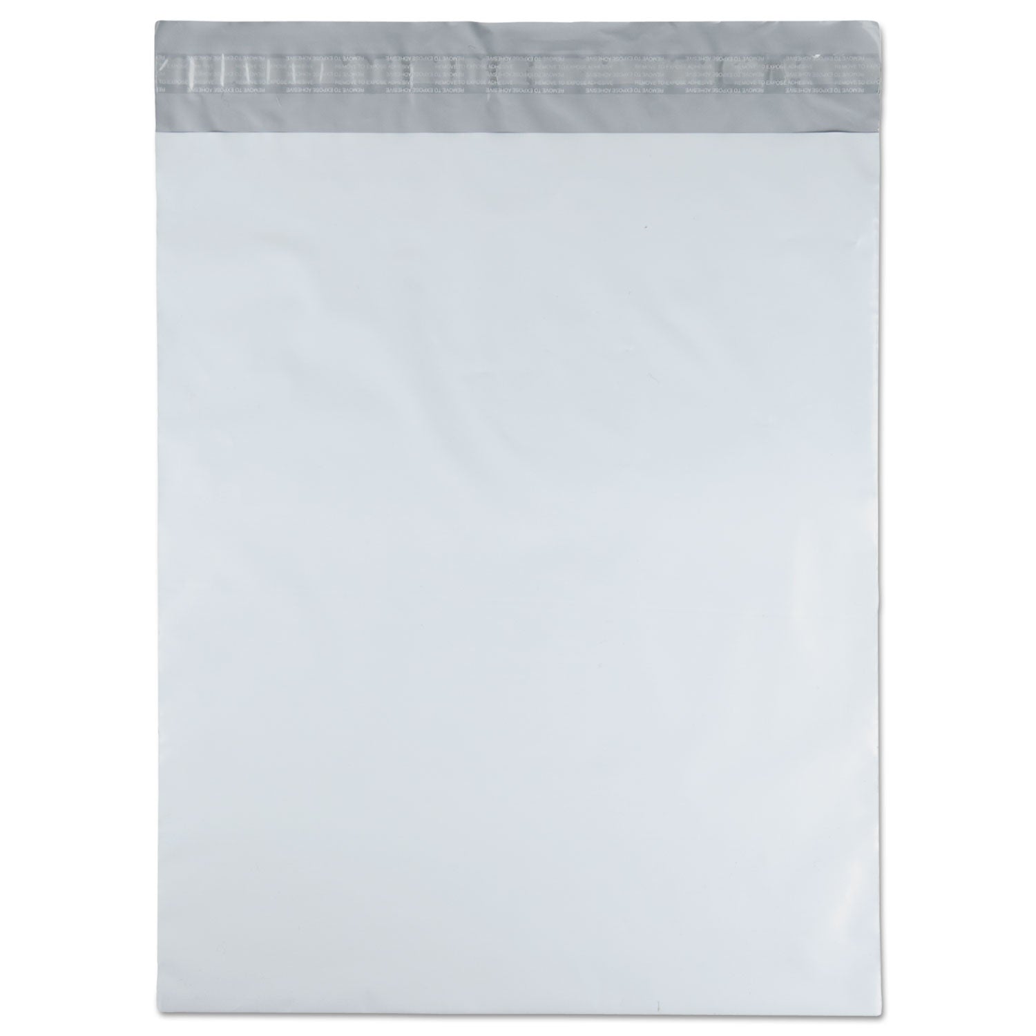 Redi-Strip Poly Mailer, #5 1/2, Square Flap with Perforated Strip, Redi-Strip Adhesive Closure, 14 x 17, White, 100/Pack - 