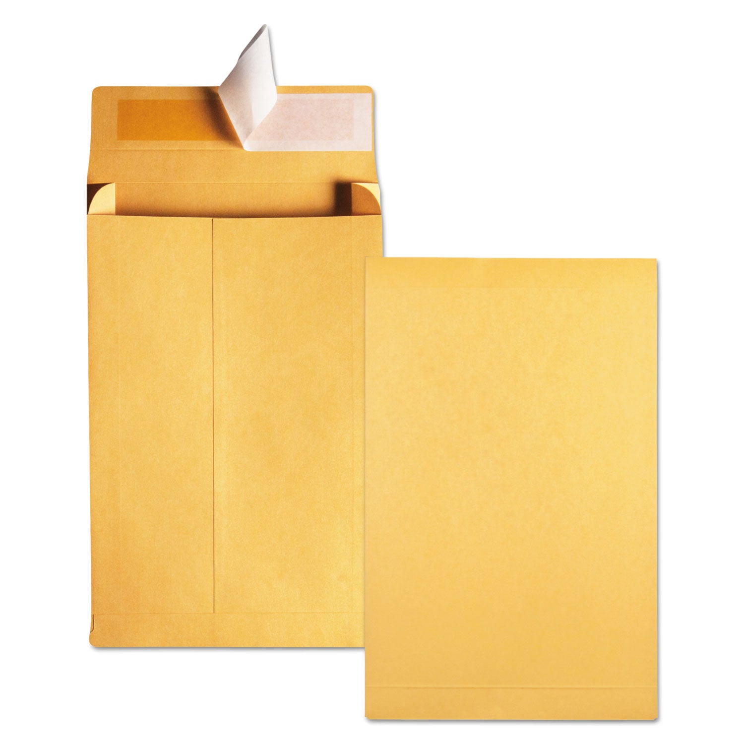 Redi-Strip Kraft Expansion Envelope, #10 1/2, Square Flap, Redi-Strip Adhesive Closure, 9 x 12, Brown Kraft, 25/Pack - 