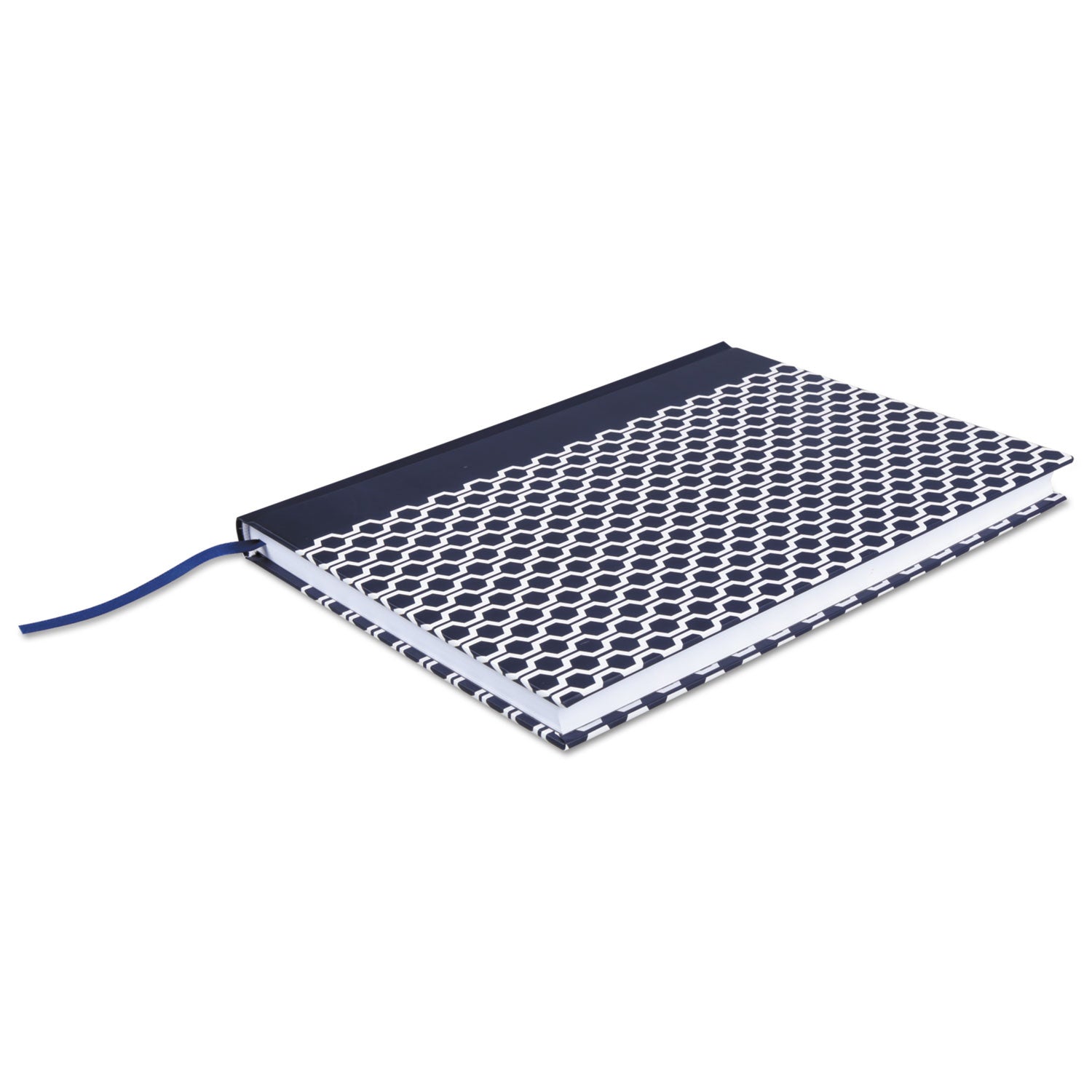 Casebound Hardcover Notebook, 1-Subject, Wide/Legal Rule, Dark Blue/White Cover, (150) 10.25 x 7.63 Sheets