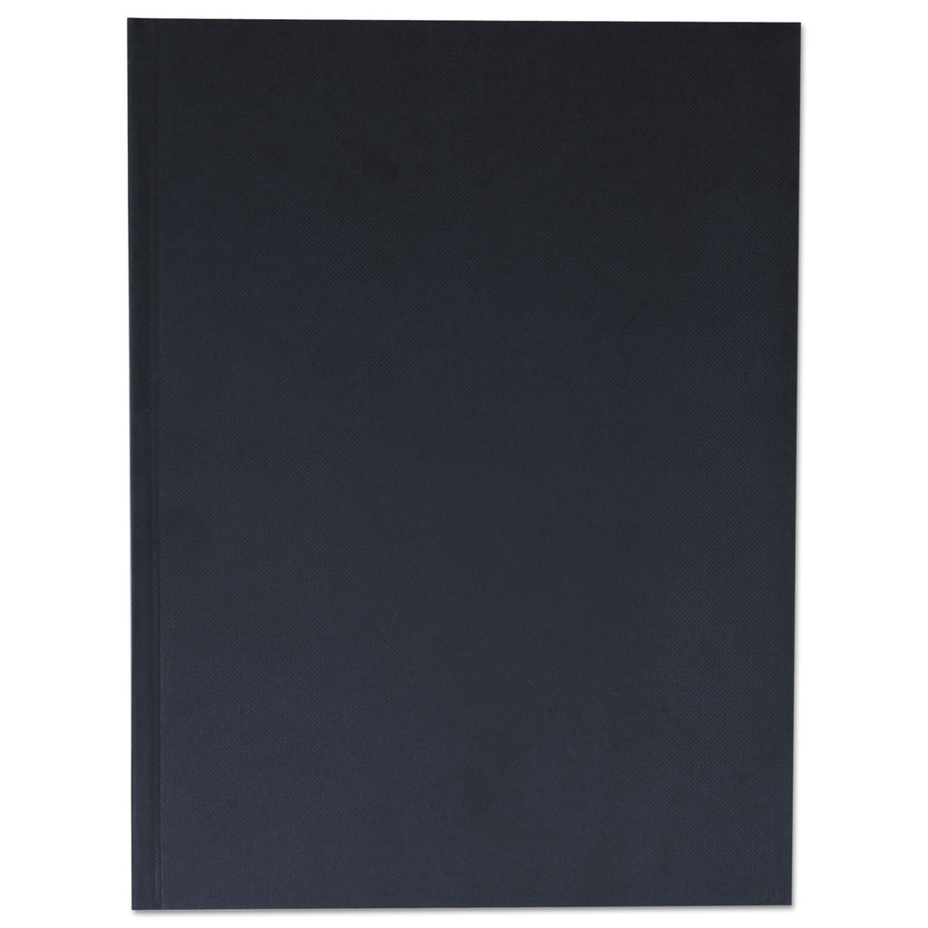 Casebound Hardcover Notebook, 1-Subject, Wide/Legal Rule, Black Cover, (150) 10.25 x 7.63 Sheets