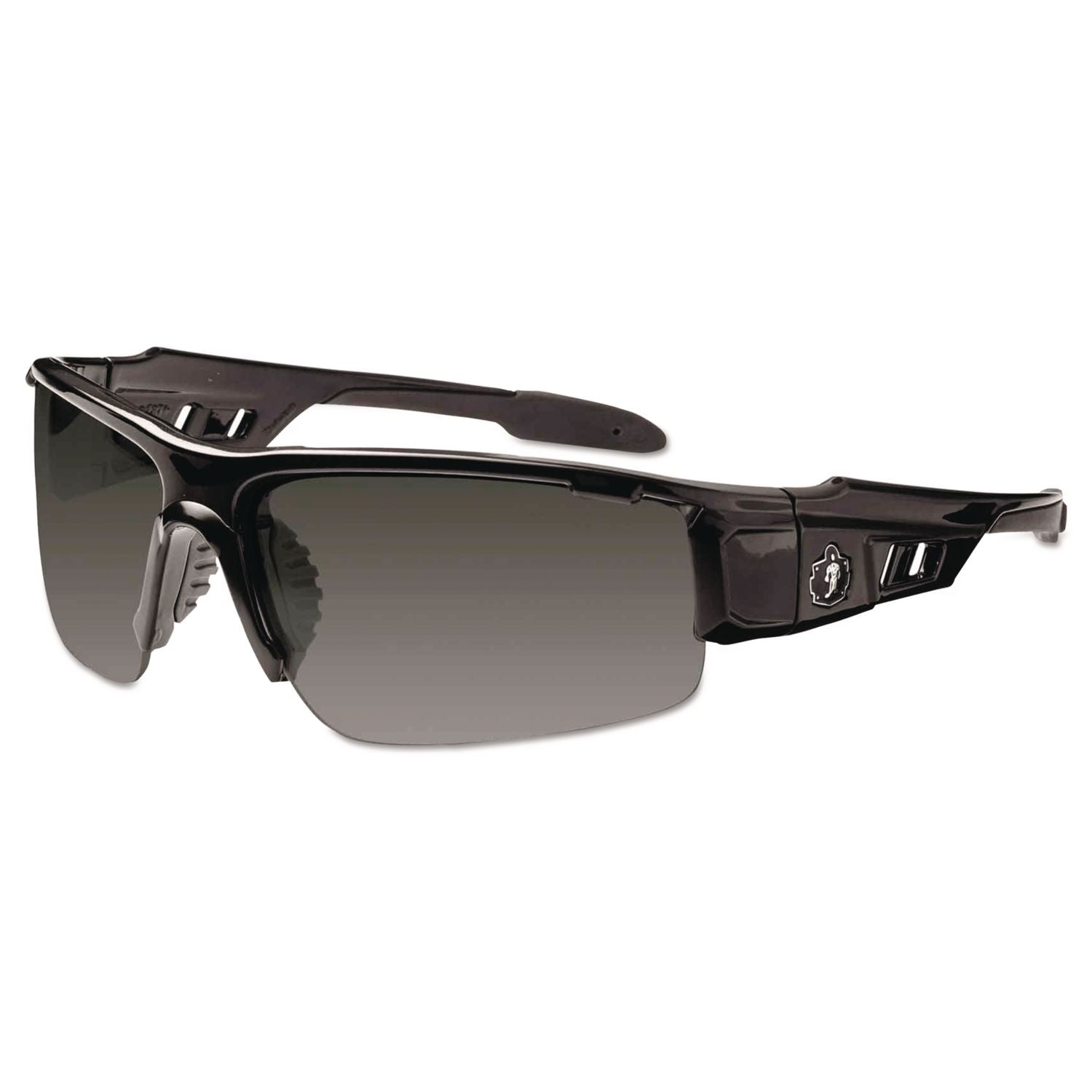 Skullerz Dagr Safety Glasses, Black Frame/Smoke Lens, Nylon/Polycarb