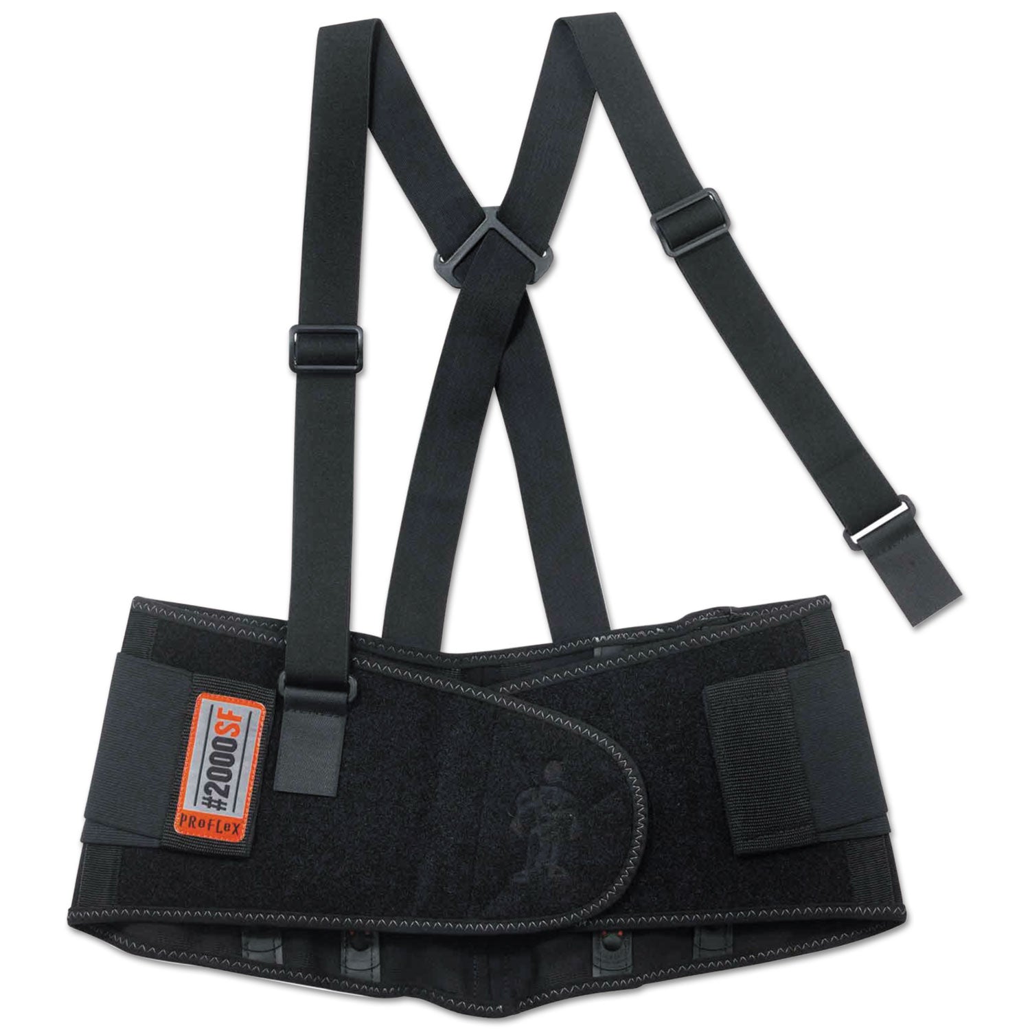 ProFlex 2000SF High-Performance Spandex Back Support Brace, Large, 34" to 38" Waist, Black - 
