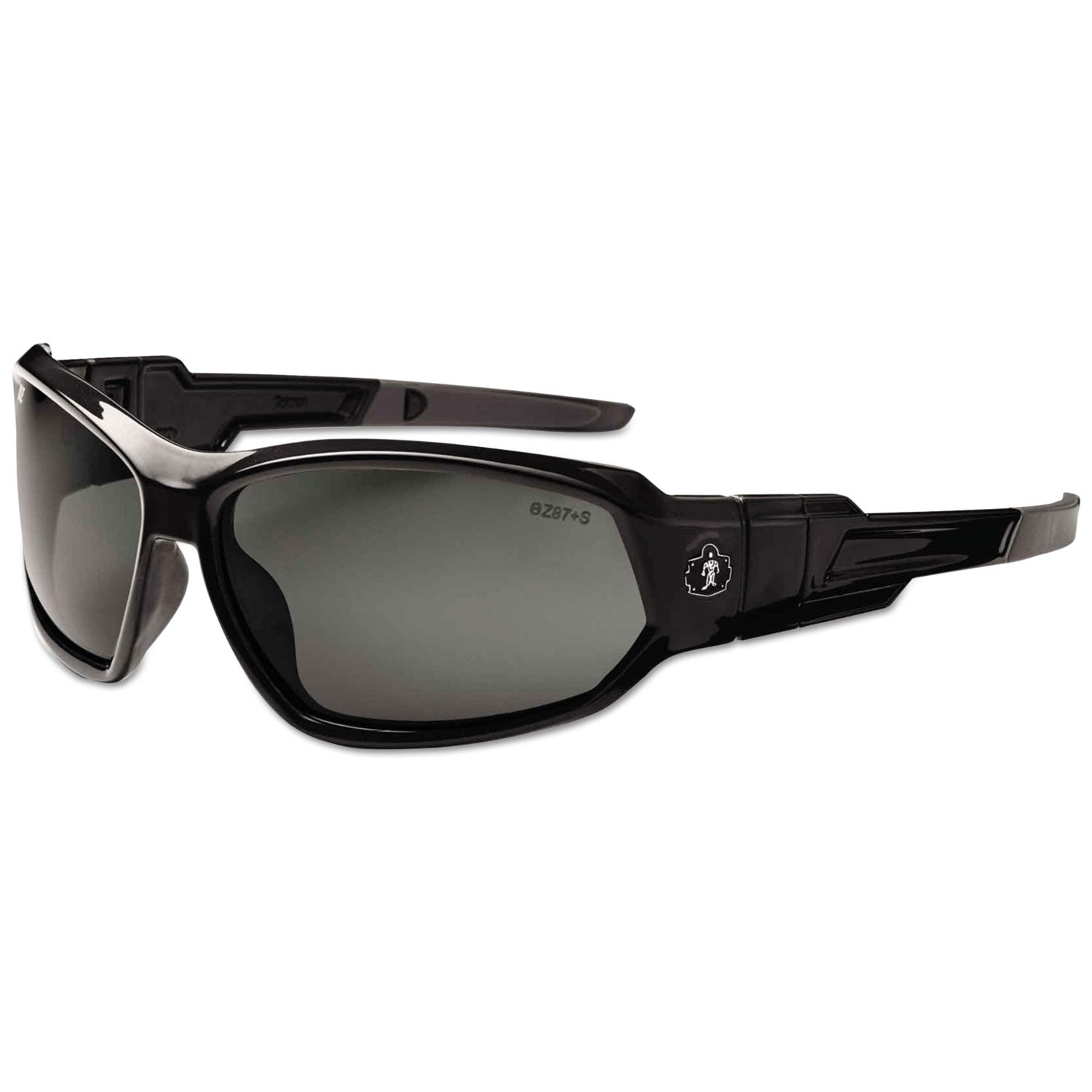 Skullerz Loki Safety Glass/Goggle, Black Frame/Smoke Lns, Anti-fog, Nylon/Polycarb, Ships in 1-3 Business Days