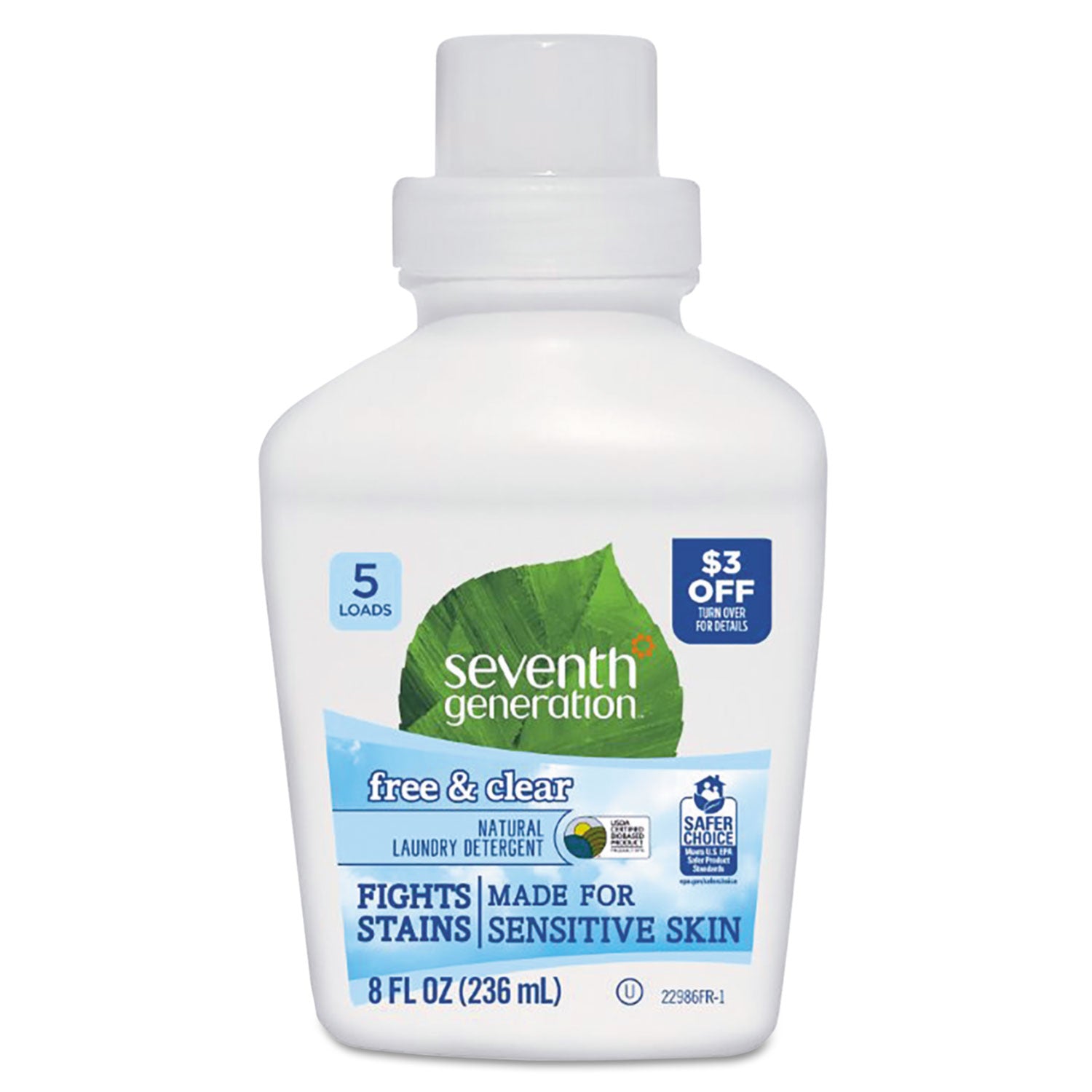 natural-liquid-laundry-detergent-free-and-clear-8-oz-bottle_sev22986ea - 1