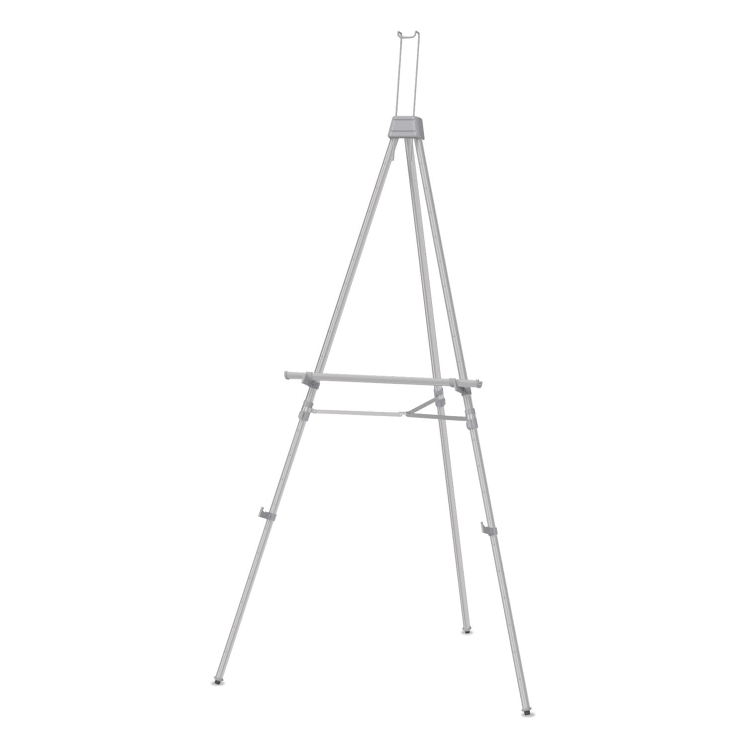 Aluminum Heavy-Duty Display Easel, 38" to 66" High, Aluminum, Silver - 