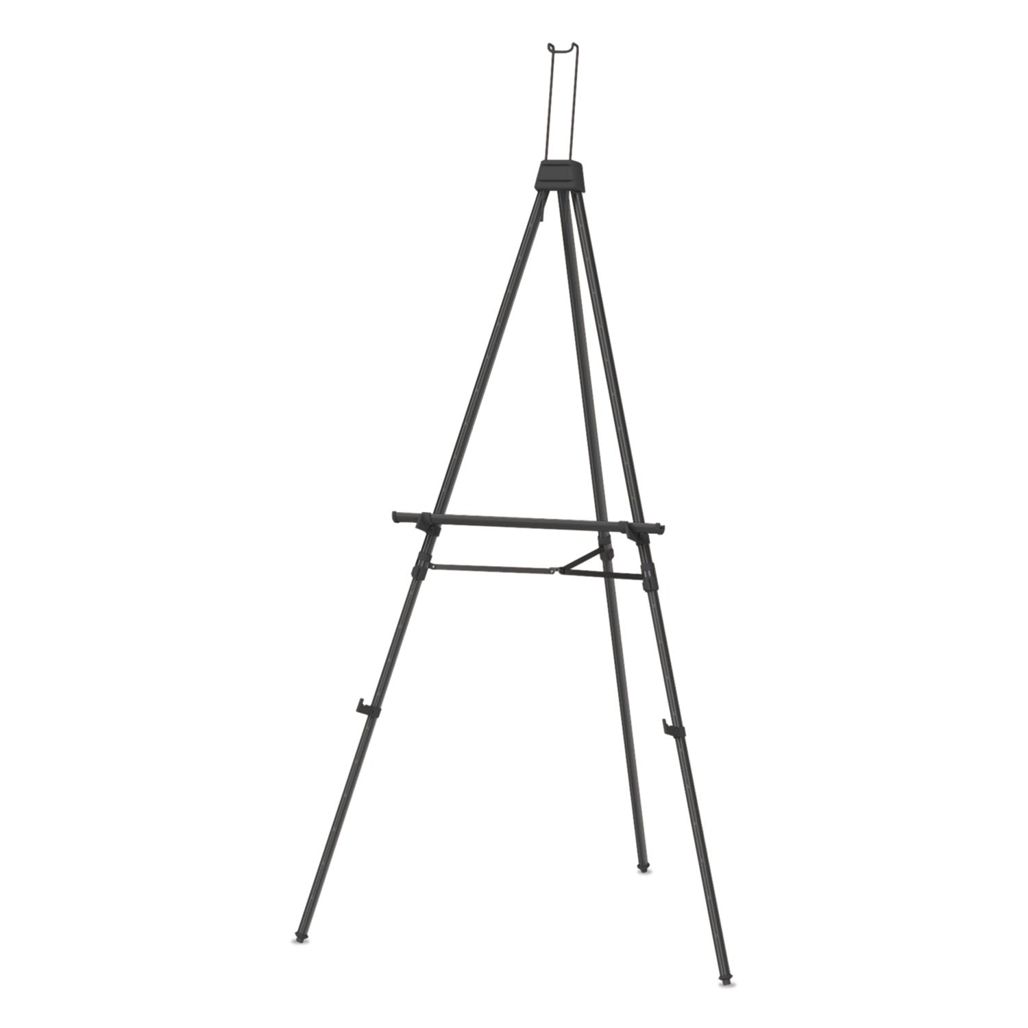 Aluminum Heavy-Duty Display Easel, 38" to 66" High, Aluminum, Black - 