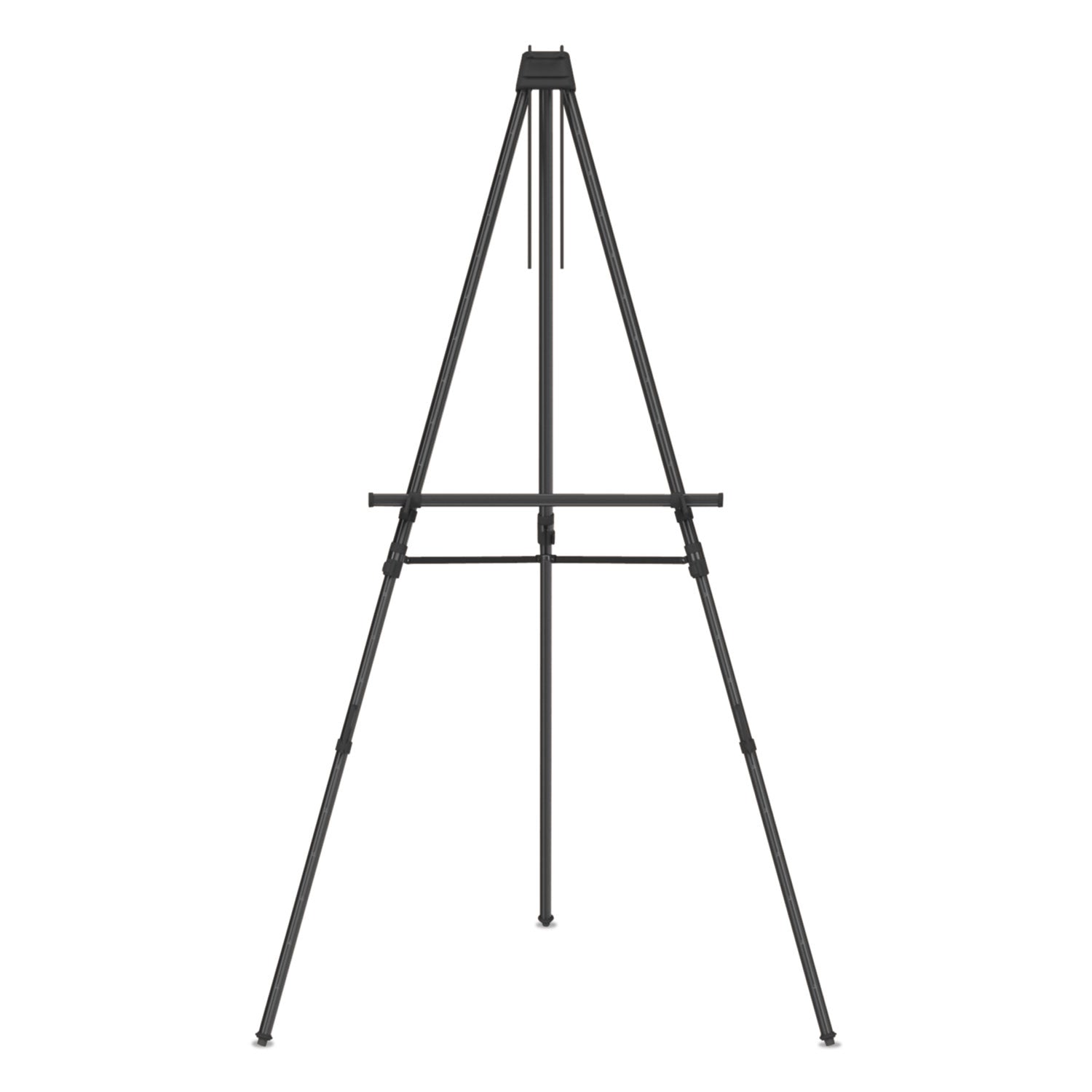 Aluminum Heavy-Duty Display Easel, 38" to 66" High, Aluminum, Black