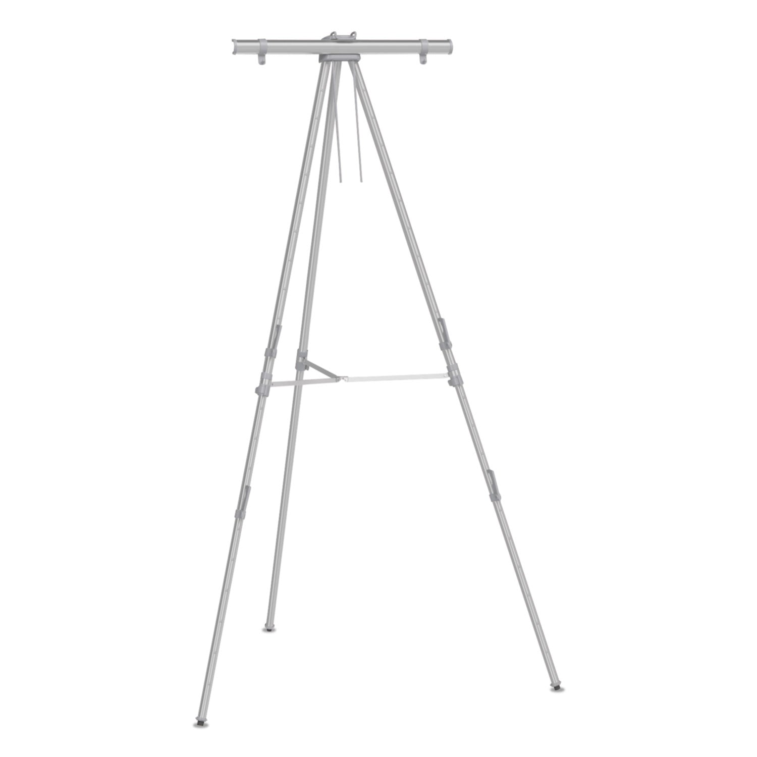 Aluminum Heavy-Duty Display Easel, 38" to 66" High, Aluminum, Silver - 