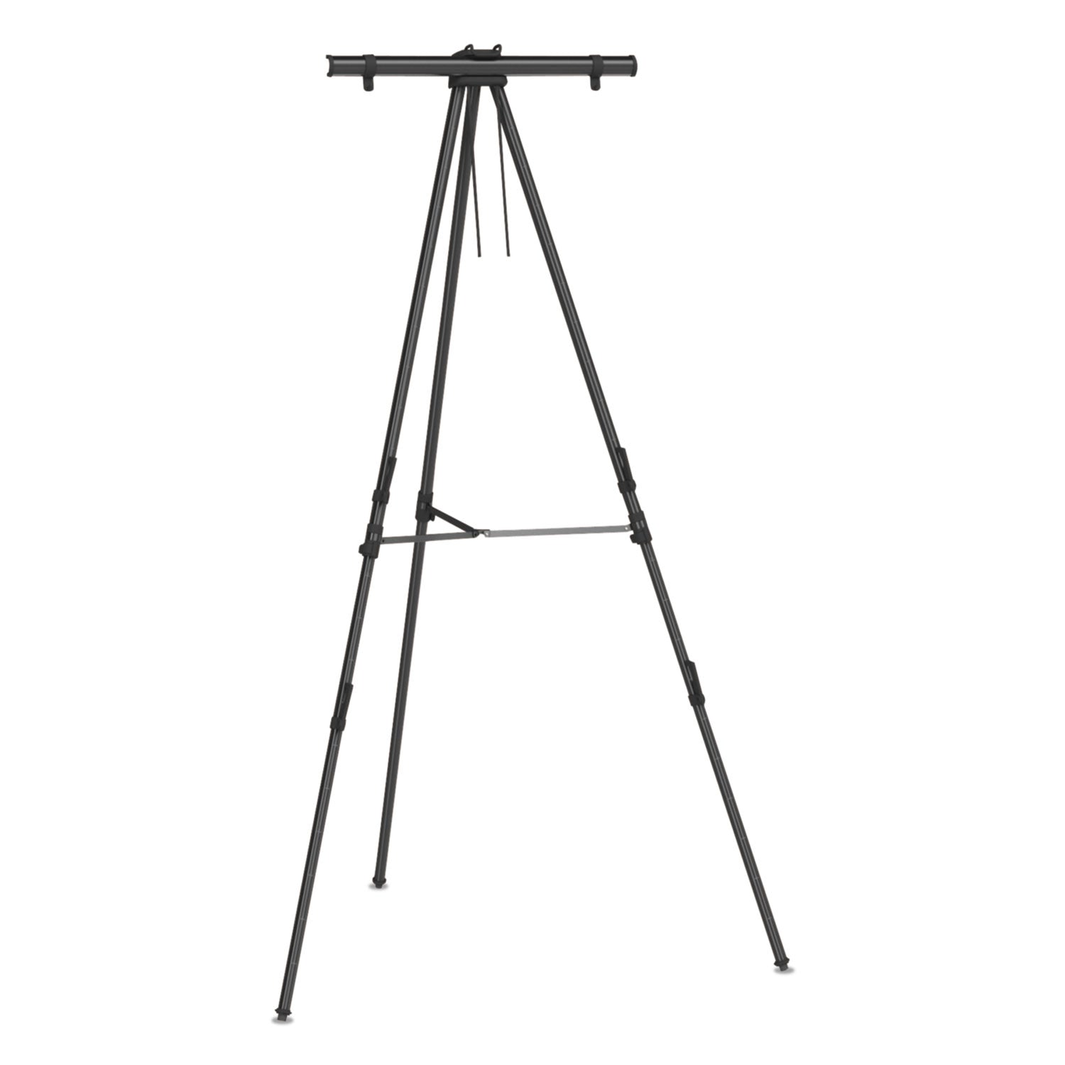 Aluminum Heavy-Duty Display Easel, 38" to 66" High, Aluminum, Black - 