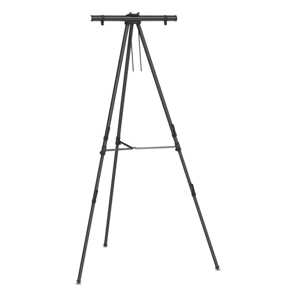 Aluminum Heavy-Duty Display Easel, 38" to 66" High, Aluminum, Black
