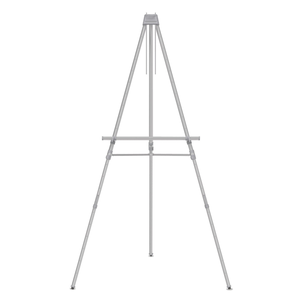 Aluminum Heavy-Duty Display Easel, 38" to 66" High, Aluminum, Silver - 