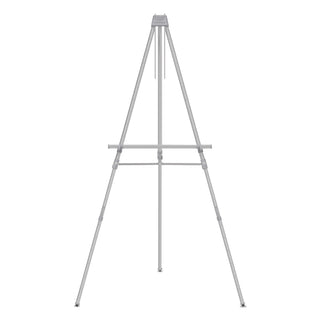 Aluminum Heavy-Duty Display Easel, 38" to 66" High, Aluminum, Silver - 