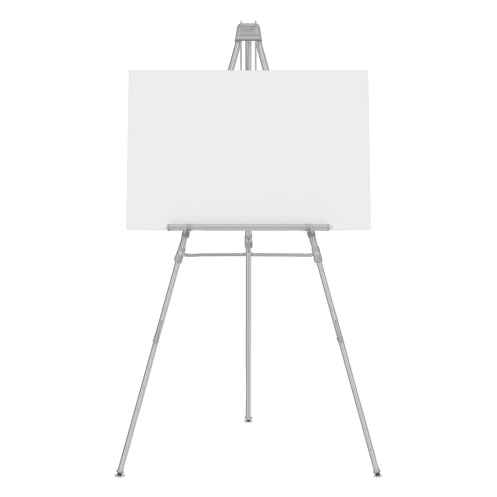 Aluminum Heavy-Duty Display Easel, 38" to 66" High, Aluminum, Silver - 